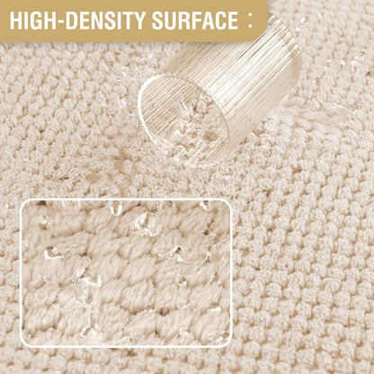 Waterproof Couch Cover Plush Sofa with Strap Soft Anti Slip Slipcovers for 4 Cushion Protector Dogs Cats Kids,36x96'',Beige Beige 1pc/36''x96''