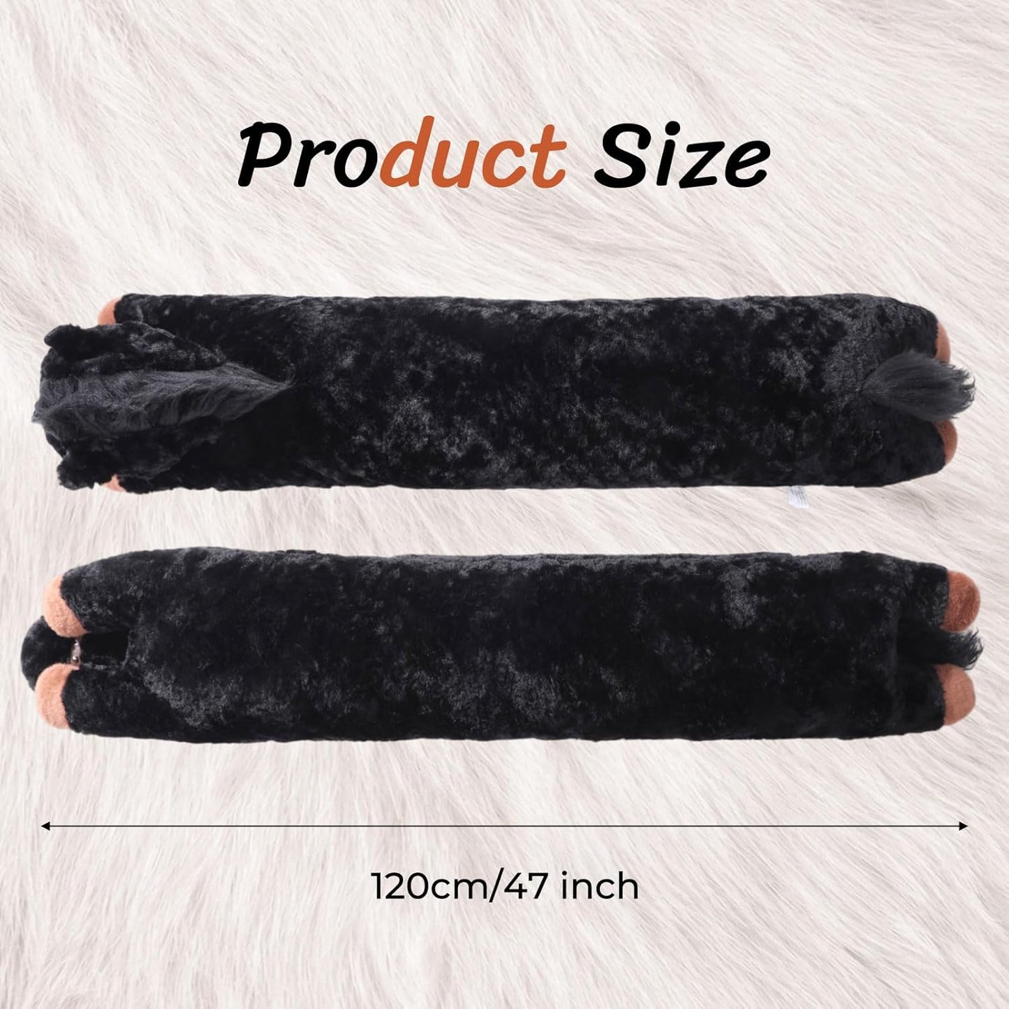 47 Inches Giant Horse Stuffed Animal Weighted Oversized Black Plush Toys Soft Hugging Pillow Bedroom Decor Backrest for Accent Chairs Birthday Gift Kids Boys Girls Adults