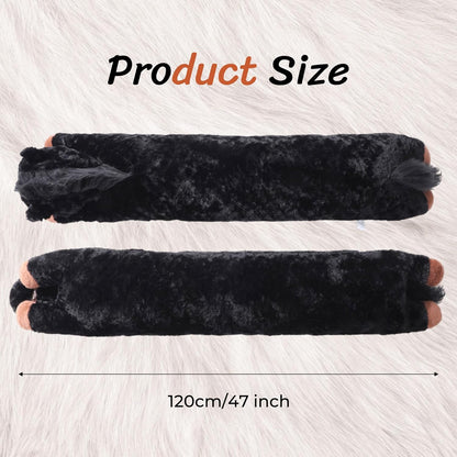 47 Inches Giant Horse Stuffed Animal Weighted Oversized Black Plush Toys Soft Hugging Pillow Bedroom Decor Backrest for Accent Chairs Birthday Gift Kids Boys Girls Adults