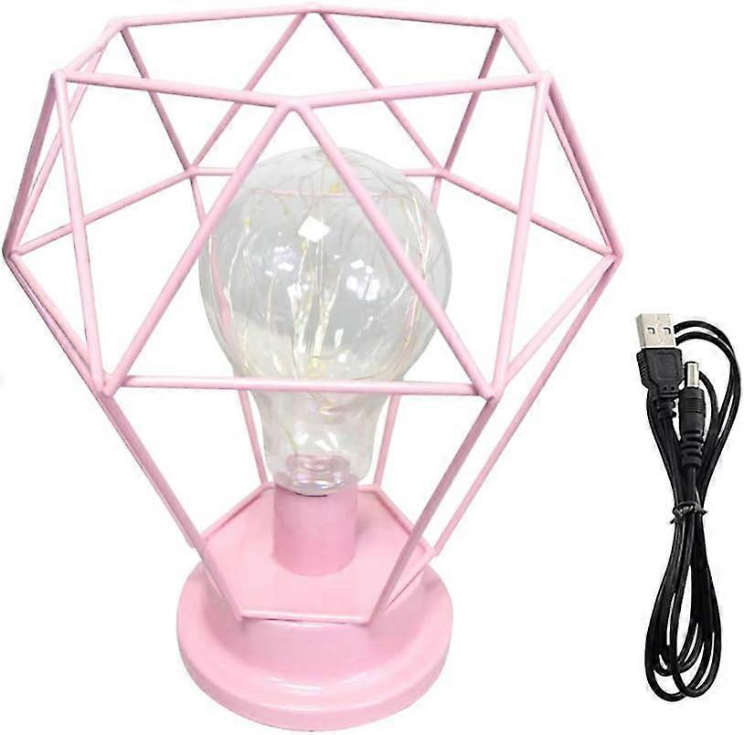 Desk Lamps Bedside Lamp Diamond Table Lamp Made of Nordic Wire Decorative USB LED Desk Lamp Battery-operated