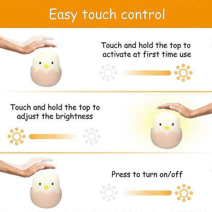 Nursing light dimmable - LED night light chick for Babies - silicone touch lamp for babies
