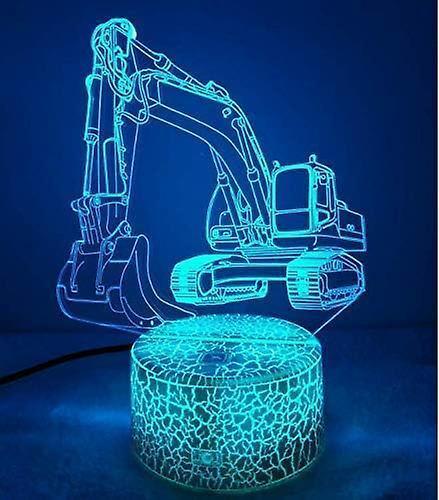 JUSCH 3D Excavtor Car Truck Night Light Table Desk Optical Illusion