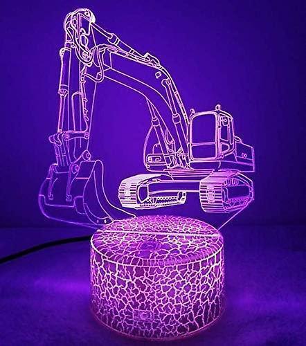 JUSCH 3D Excavtor Car Truck Night Light Table Desk Optical Illusion