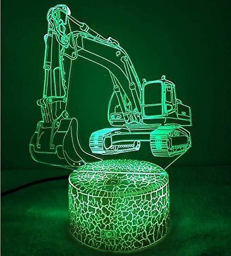 JUSCH 3D Excavtor Car Truck Night Light Table Desk Optical Illusion
