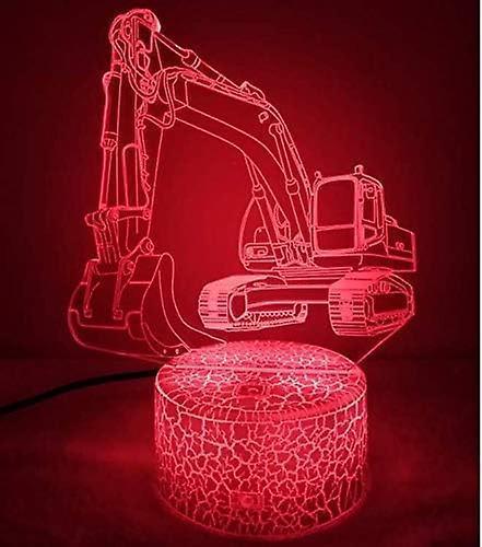 JUSCH 3D Excavtor Car Truck Night Light Table Desk Optical Illusion