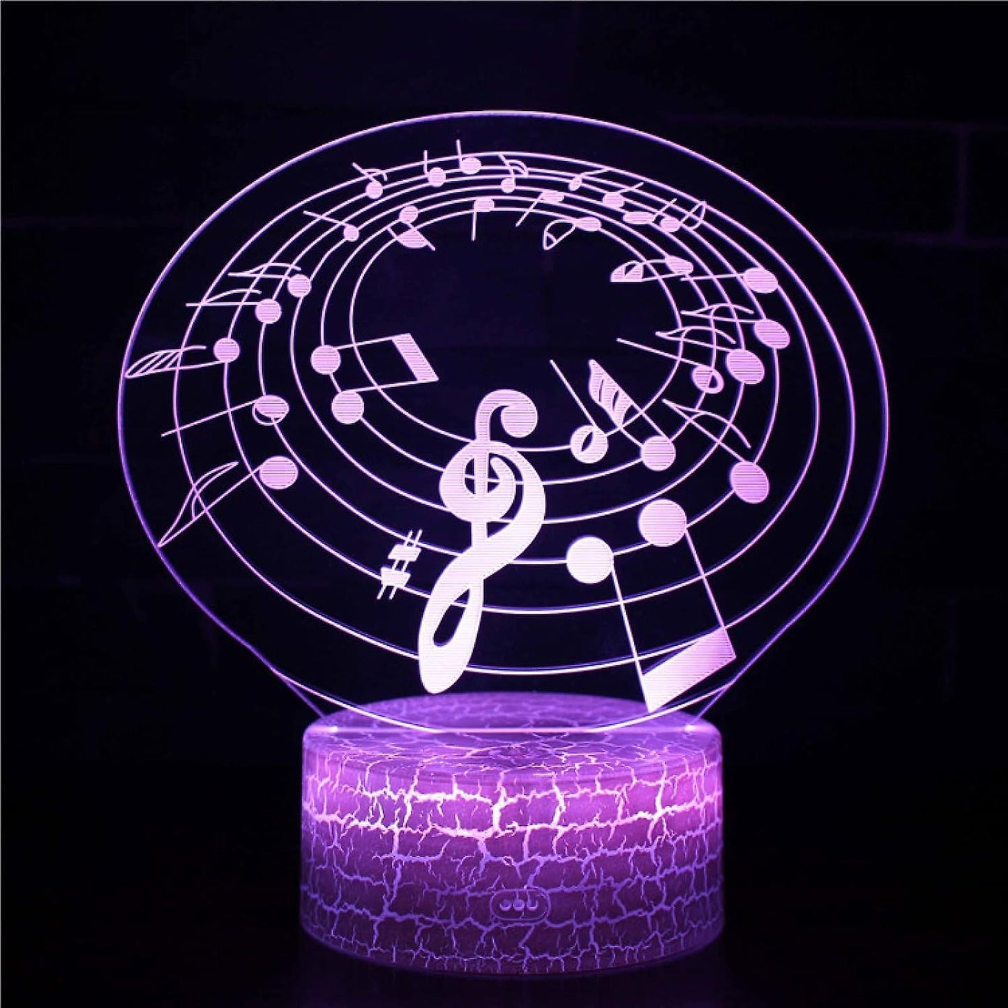 3D Optical Lamp Illusion Night Light Polyphonic Notes 3D Table Lamp babies babies Birthday Gift Creative Light Gift Stereo Vision Colorful Nightlight