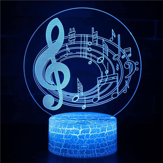 3D Optical Lamp Illusion Night Light Big Notes 3D Table Lamp babies babies Birthday Gift Creative Light Gift Stereo Vision Colorful Nightlight