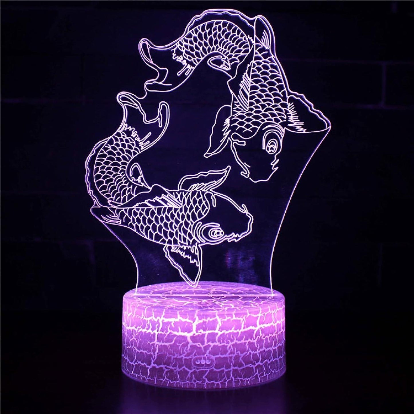 3D Optical Lamp Illusion Night Light Fat Fish 3D Table Lamp babies babies Birthday Gift Creative Light Gift Stereo Vision Colorful Nightlight