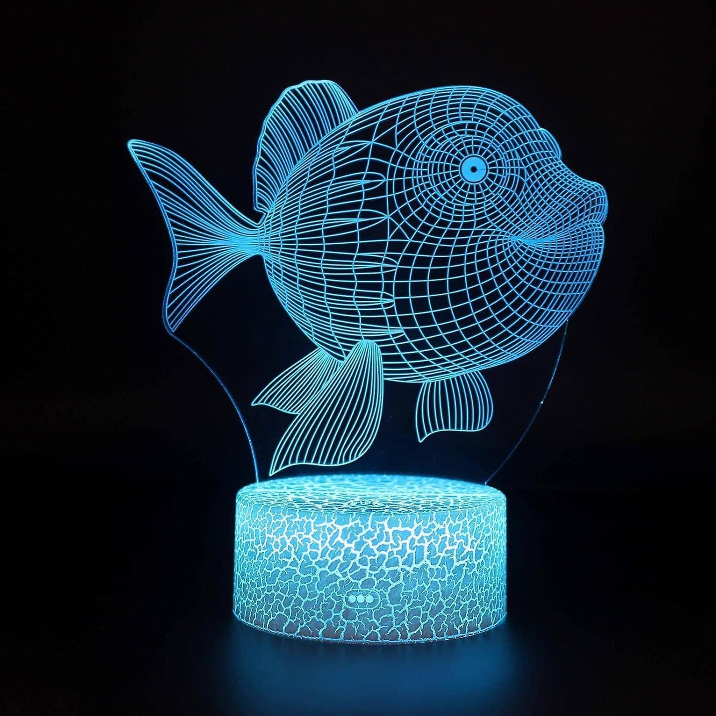 3D Optical Lamp Illusion Night Light Fat Fish 3D Table Lamp babies babies Birthday Gift Creative Light Gift Stereo Vision Colorful Nightlight