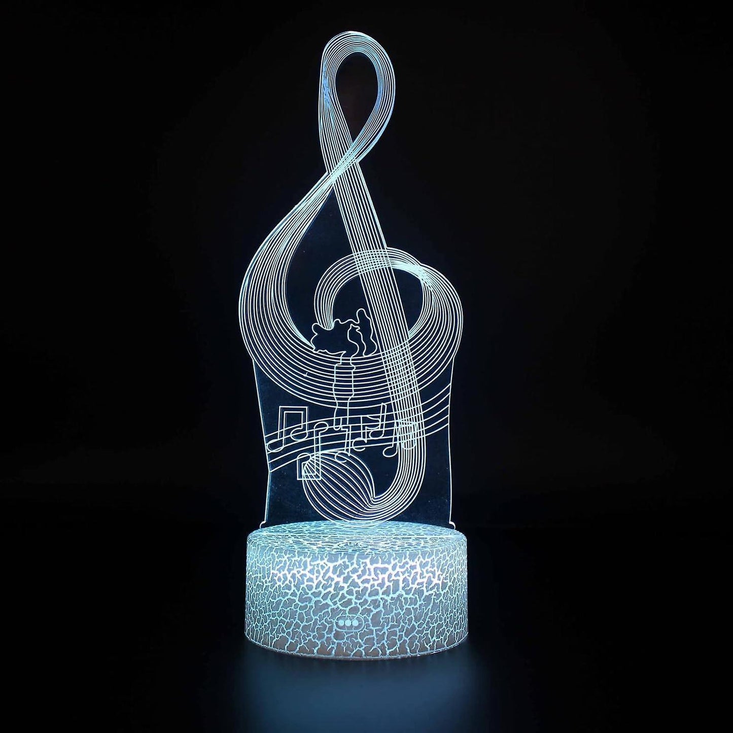 3D Optical Lamp Illusion Night Light Polyphonic Notes 3D Table Lamp babies babies Birthday Gift Creative Light Gift Stereo Vision Colorful Nightlight