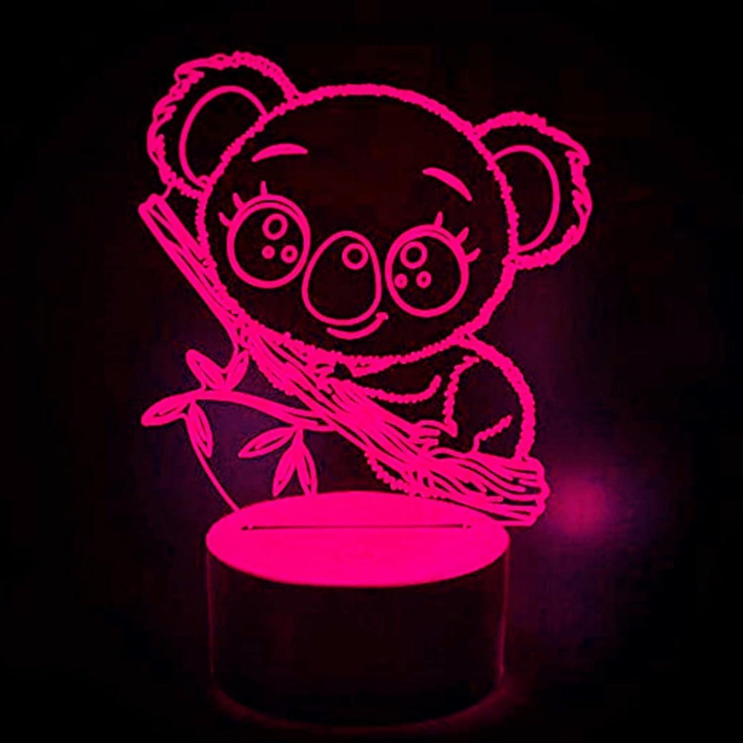 3D Koala Bear Night Light Table Desk Optical Illusion leld Lamps 7 Color Changing Lights LED Table Lamp Xmas Home Love Birthday babies babies Gift