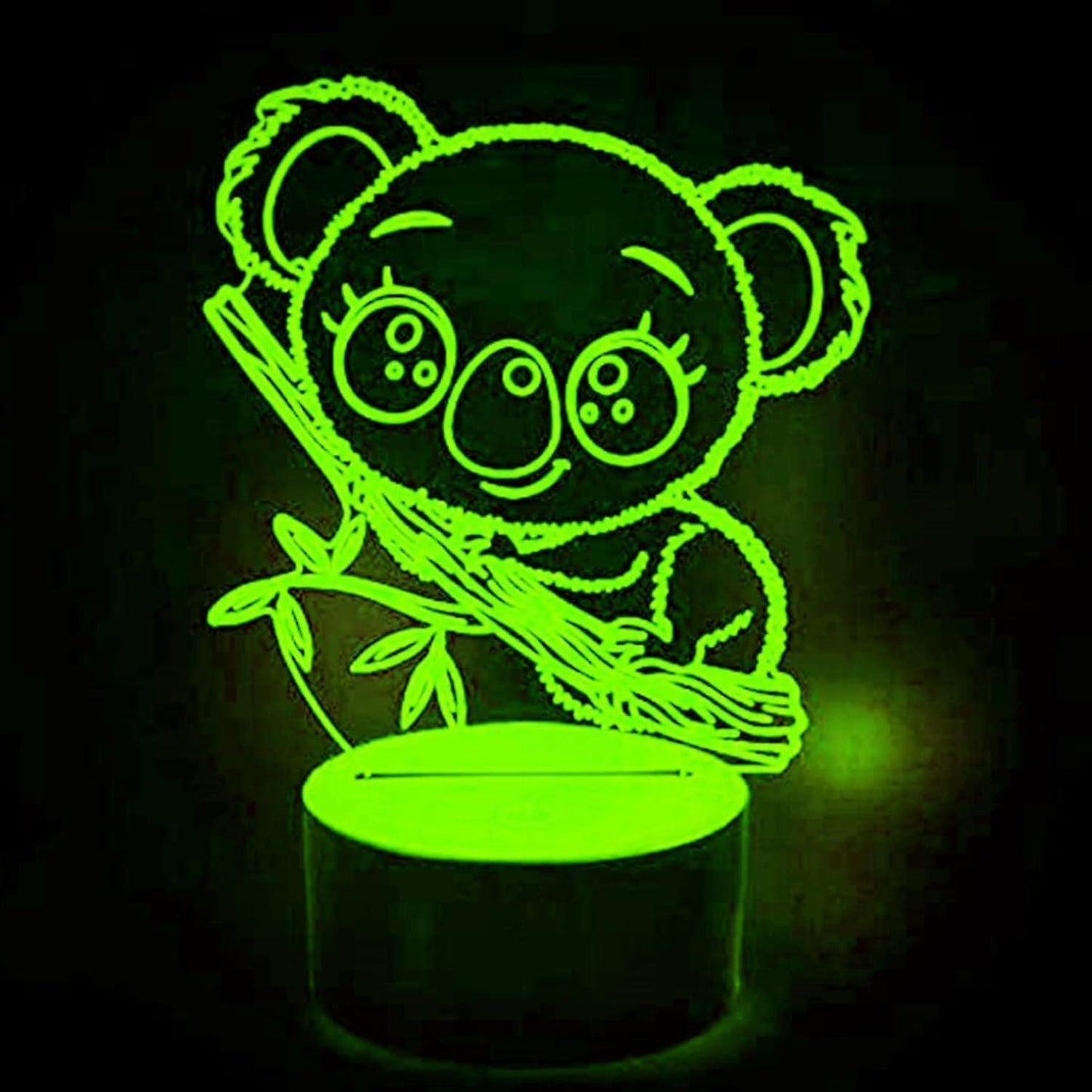 3D Koala Bear Night Light Table Desk Optical Illusion leld Lamps 7 Color Changing Lights LED Table Lamp Xmas Home Love Birthday babies babies Gift