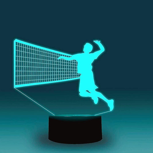 3D Volleyball Night Light Table Desk Optical Illusion Lamps 7 Color Changing Lights LED Table Lamp Xmas Home Love Birthday babies babies Decor Gift