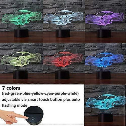 3D Optical Illusion Lamp LED Night Light Optical Illusion Night Light 16 Colors Touch Night Lamp for Bedroom Art Deco