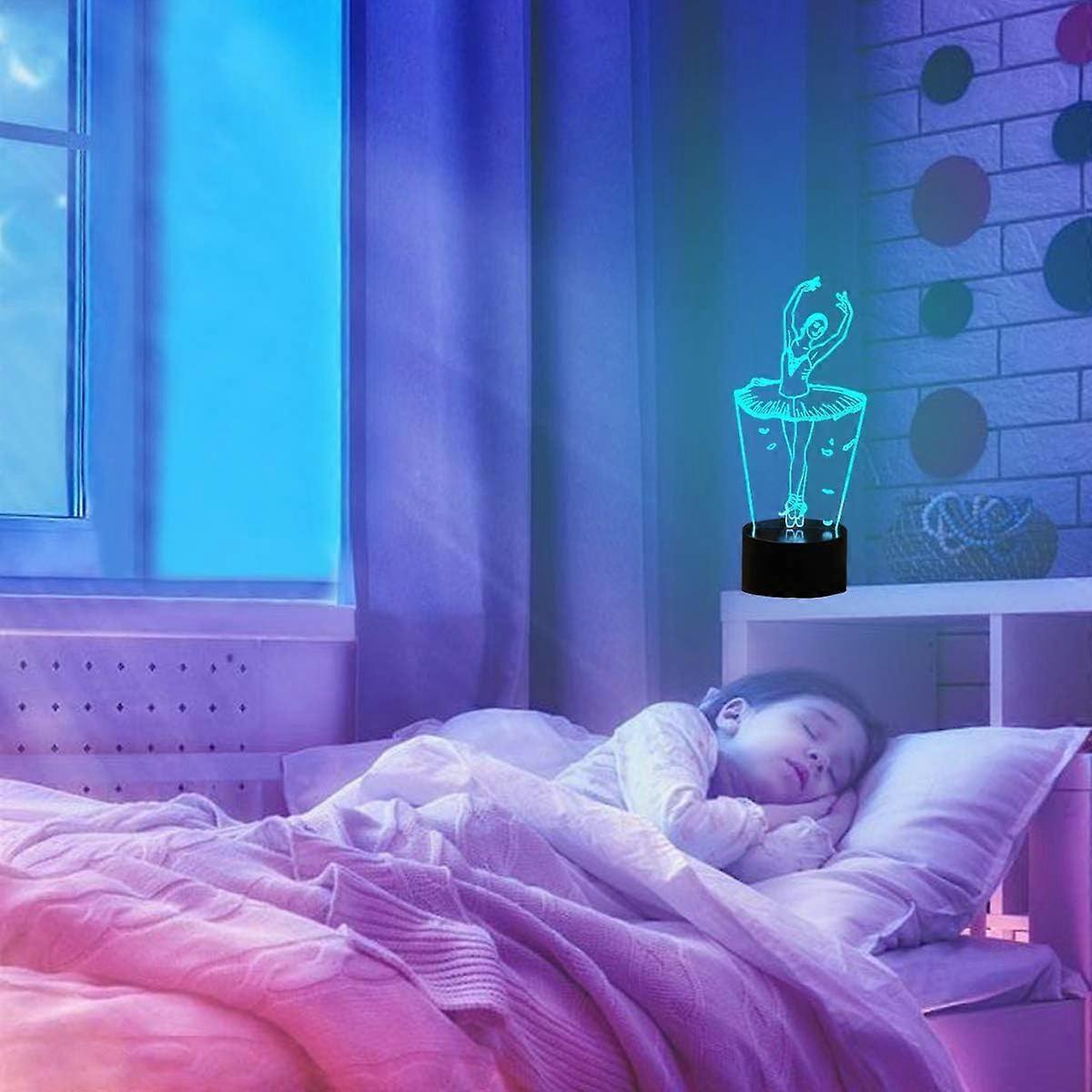 3D Optical Illusion Lamp LED Night Light Optical Illusions Night Lamp 7 Colors Touch Bedside Lamp