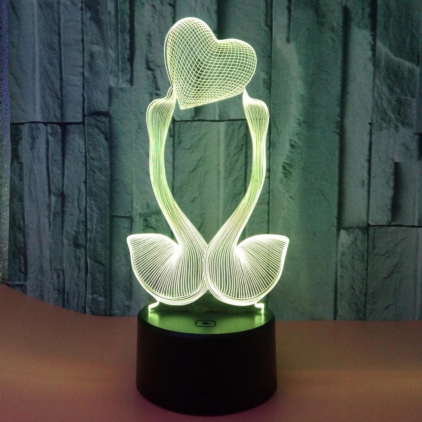 Optical Illusion 3D Love Swan Night Light 16 Color