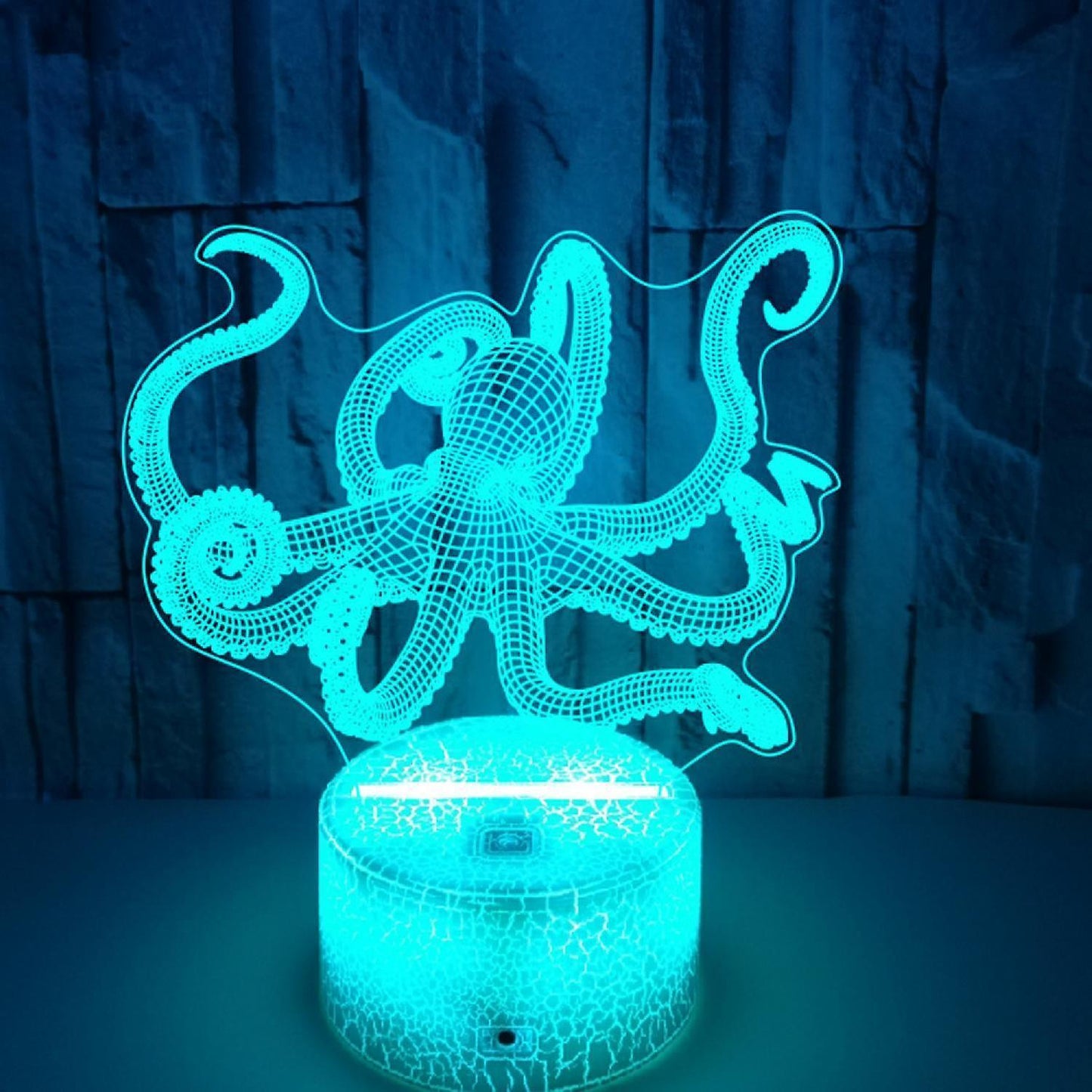 Optical Illusion 3D Squid Night Light 16 Colors Ch