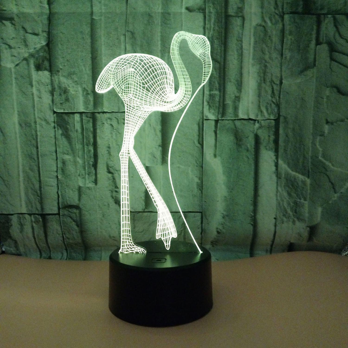 Optical Illusion 3D Flamingos Night Light 16 Color