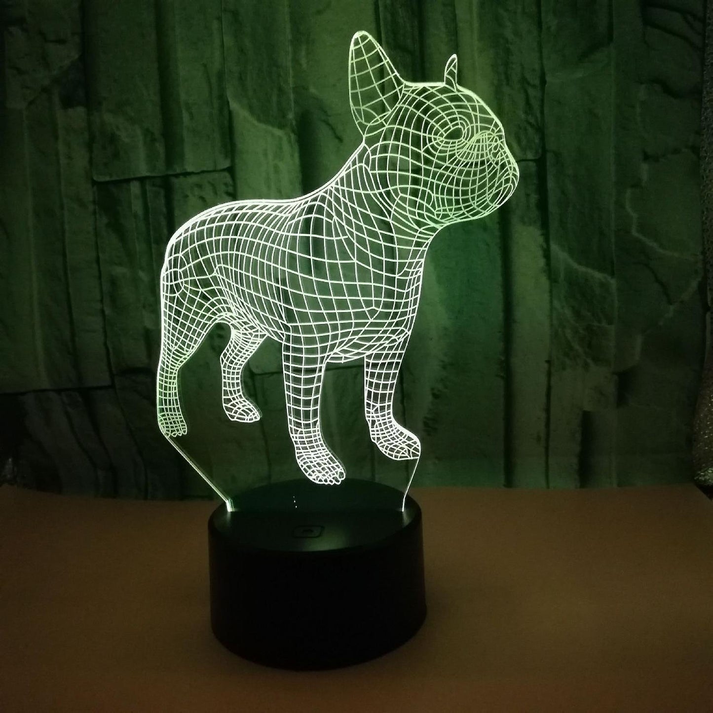 JUSCH 3D Bulldog Night Light 16 Colors Changing Optical Illusion Lamp with Remote Birthday  Valentine's Day Gift Idea for babies Boys Girls B091-182
