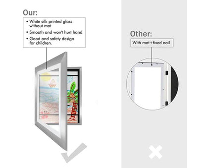 Picture Frame Front-Opening Shatter Resistant Decorative Changeable Not Easily Deformed Display Photo Easy to Use babies Artwork Picture Frame Home Decor - Silver