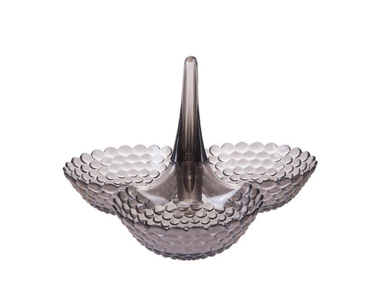 Practical Stable Dessert Plate Multi-use Exquisite Plastic Structure Cake Plate for Home-Black