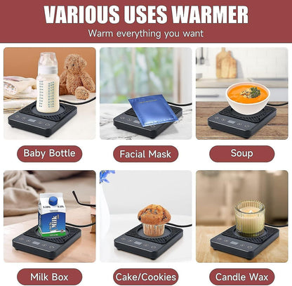 Electric Coffee Mug Warmer with Timer & 6 Temp Settings
