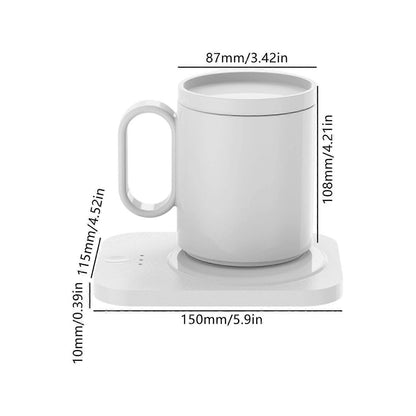 White Electric Coffee Mug Warmer, 55degree Constant Temp Cup Warmer