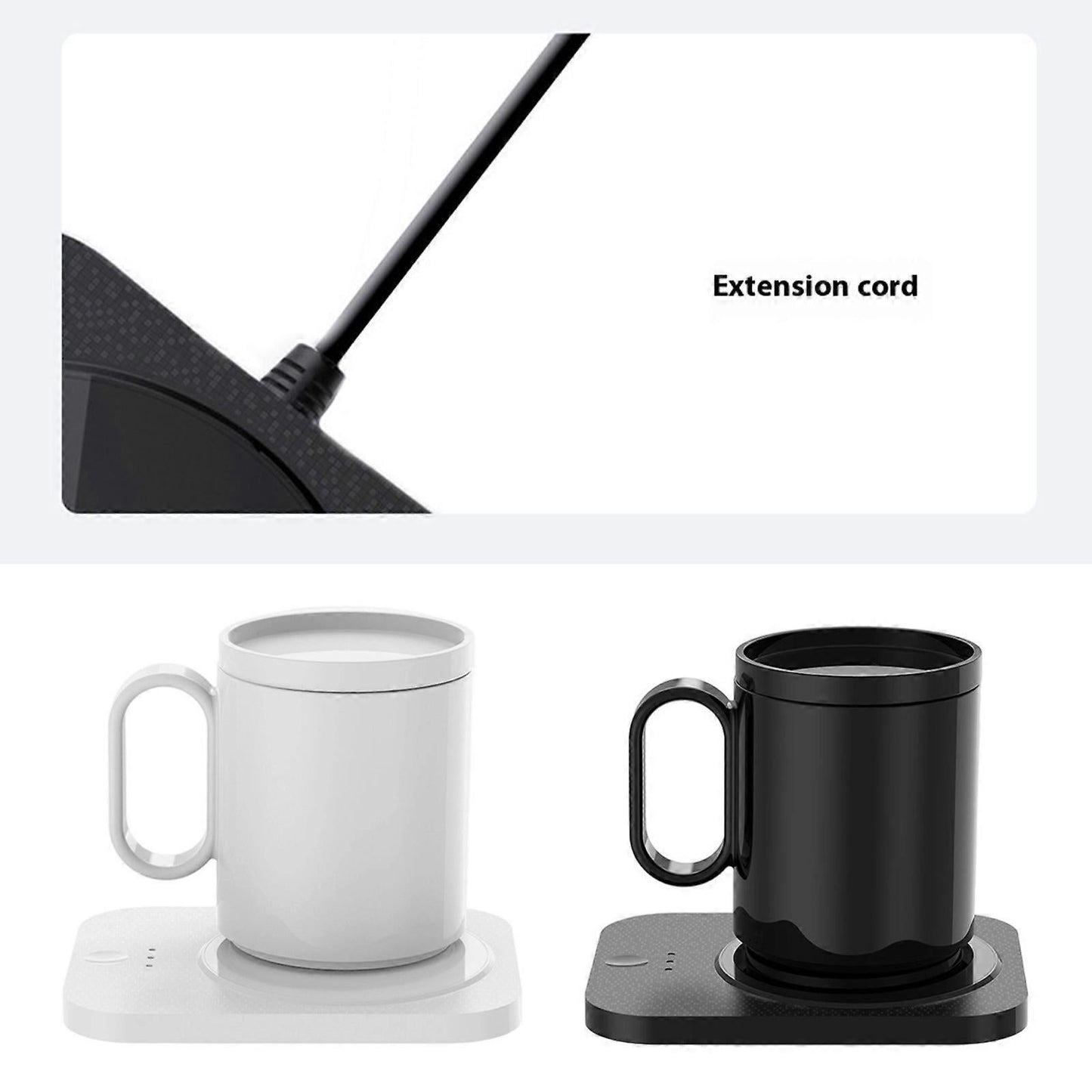 White Electric Coffee Mug Warmer, 55degree Constant Temp Cup Warmer