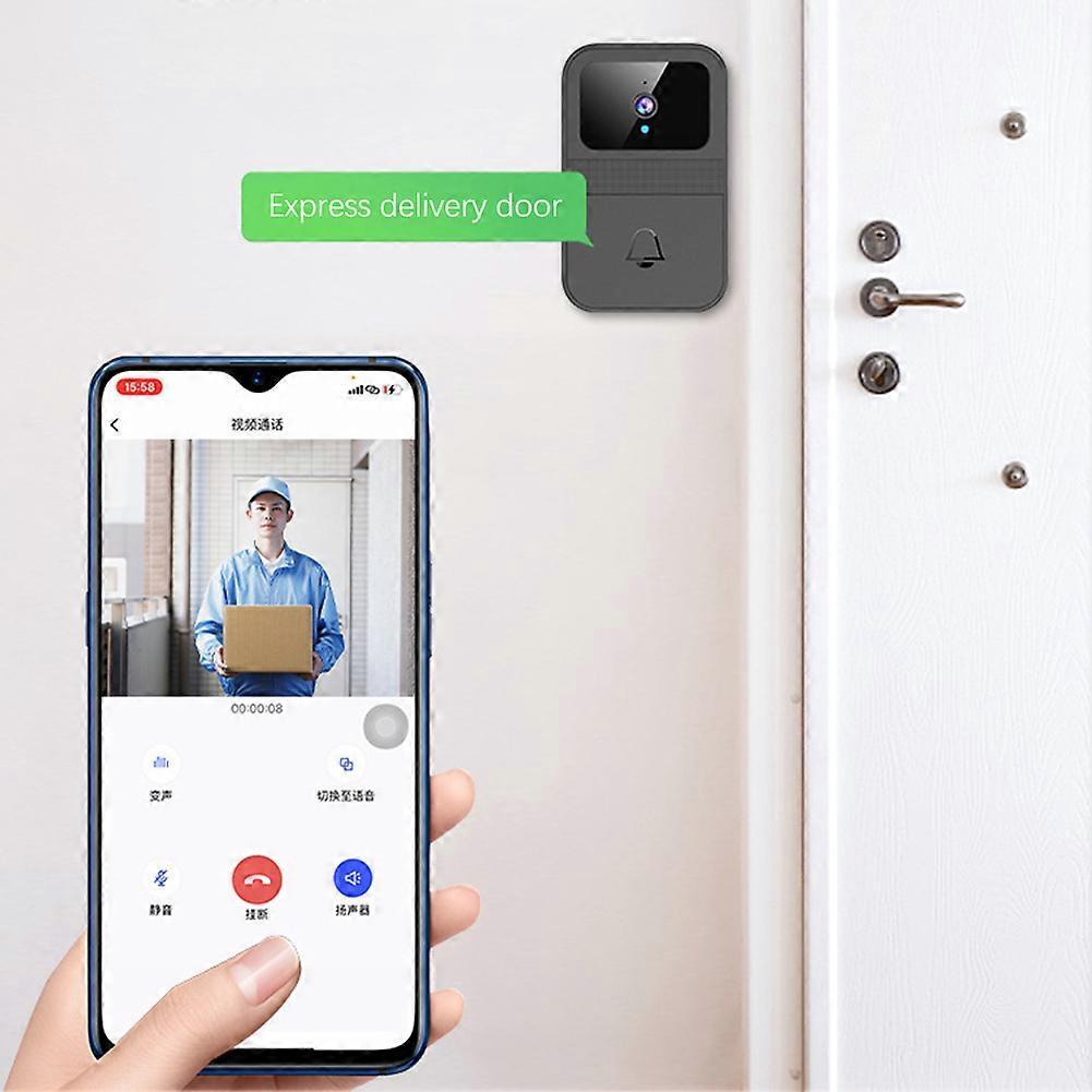 Smart Wireless Video Doorbell, Two-Way Audio, Rechargeable