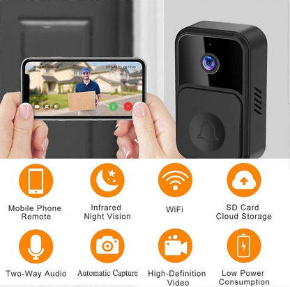 Smart WiFi Video Doorbell, Wireless Anti-Theft Camera Doorbell