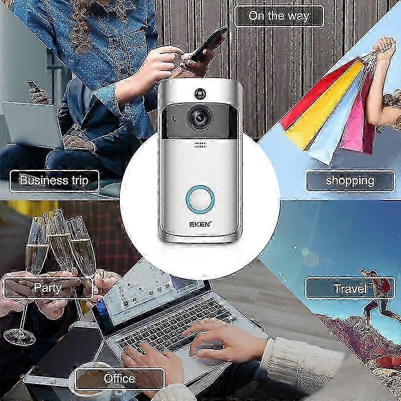 Wireless Video Doorbell Camera with Indoor Chime, Security