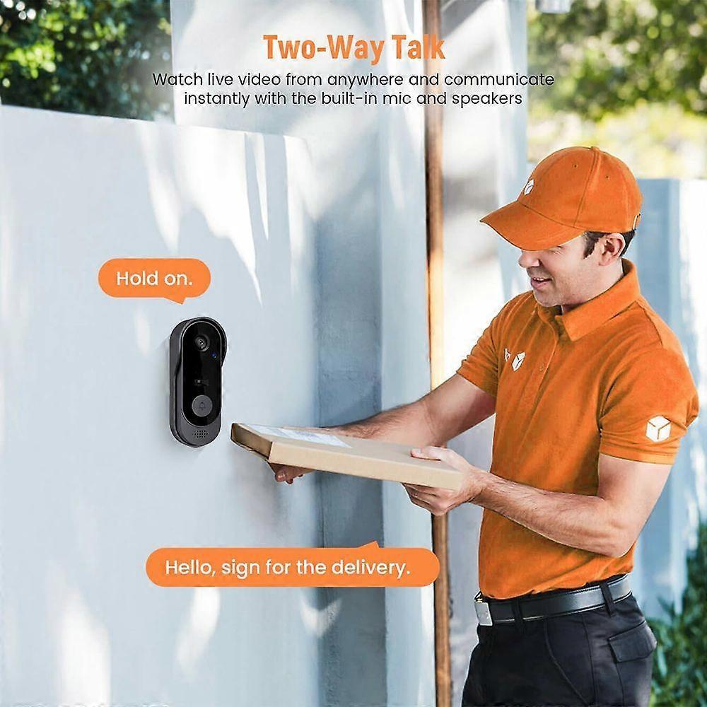 Smart Video Doorbell, Rechargeable Wireless Camera Doorbell