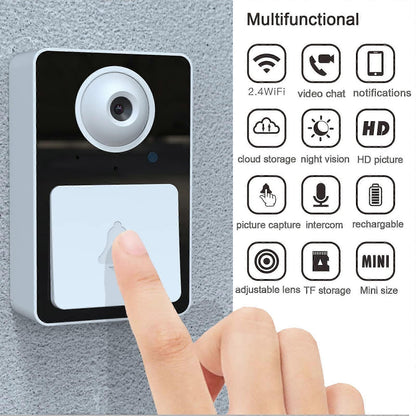 Wireless Video Doorbell Camera with Chime, Rechargeable Cordless Smart Doorbell