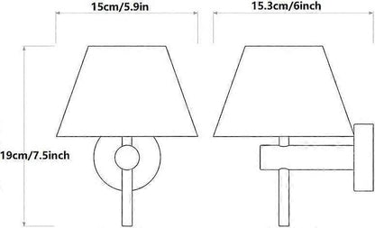 Battery Operated Wall Sconces Set of 2, USB Rechargeable Wireless Lamps, Remote, Linen Shade
