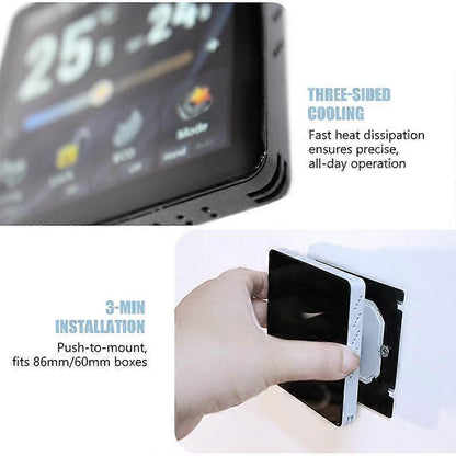 Smart Thermostat with 4-Inch LCD Screen Temperature Control for Home Heating System