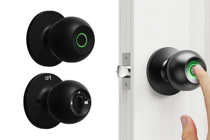 Fingerprint Door Lock Smart Fingerprint Door Knob with Lock Biometric Door Lock with App Control & Key Bluetooth Smart Door Lock with Handle