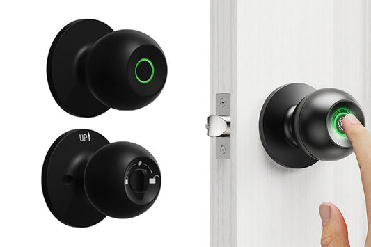 Fingerprint Door Lock Smart Fingerprint Door Knob with Lock Biometric Door Lock with App Control & Key Bluetooth Smart Door Lock with Handle