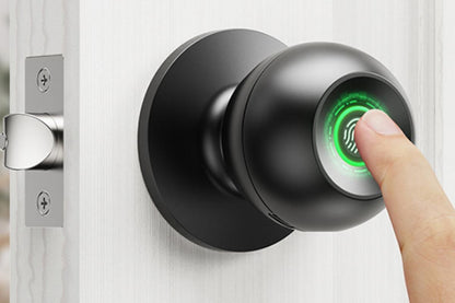 Fingerprint Door Lock Smart Fingerprint Door Knob with Lock Biometric Door Lock with App Control & Key Bluetooth Smart Door Lock with Handle