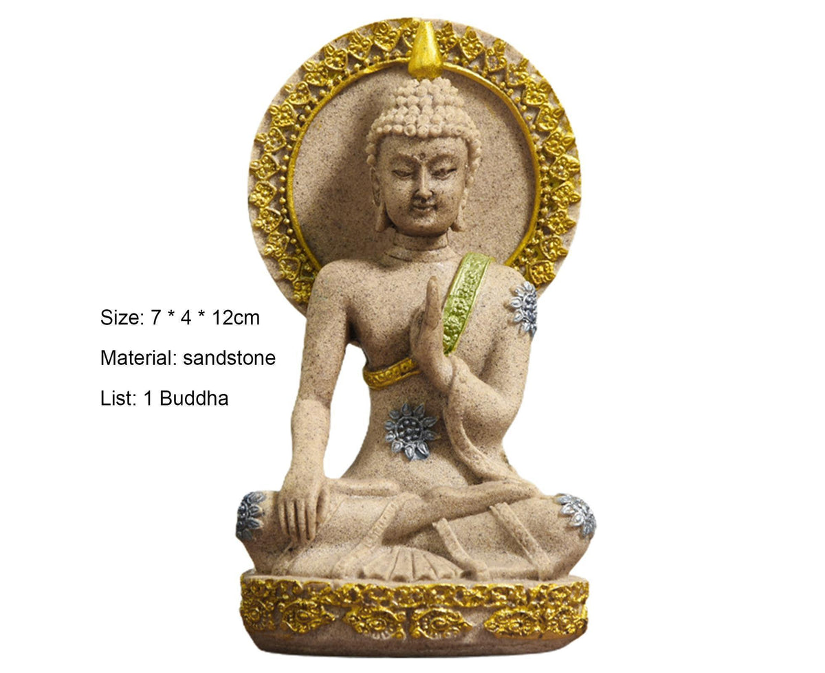 Meditation Buddha Ornament-Golden
