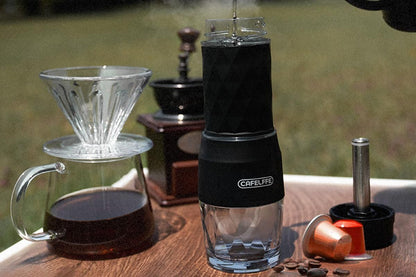 3 in 1 Portable Coffee Maker,Single Serve Manual Espresso Machine For Camping, Travel, Hiking, Fishing - White
