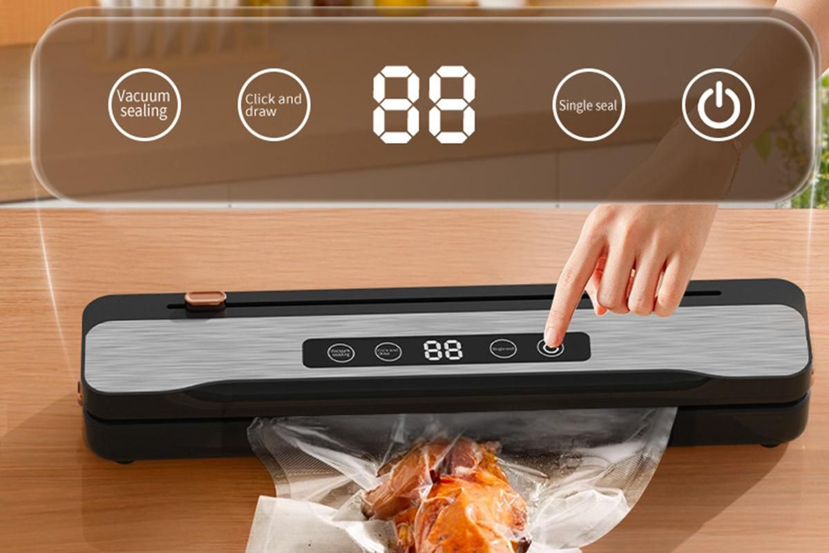 Wet And Dry Dual Use Food Vacuum Sealer Machine With Cutter Device