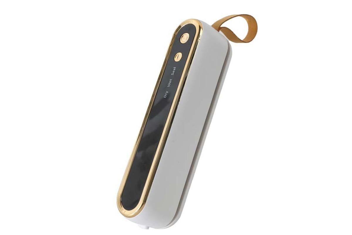 Mini Vacuum Sealer Machine Cordless Food Vacuum Sealer for Freezer Storage Meal Prep - White