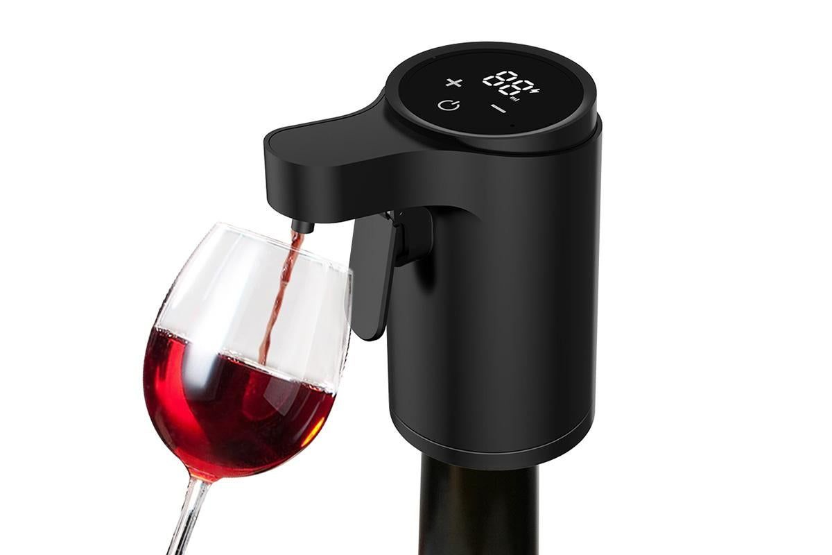 Smart Touch Screen Electric Wine Spirit Dispenser - Black