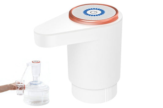Portable Electric Water Bottle Pump Automatic Dispenser For Home Kitchen Camping - White