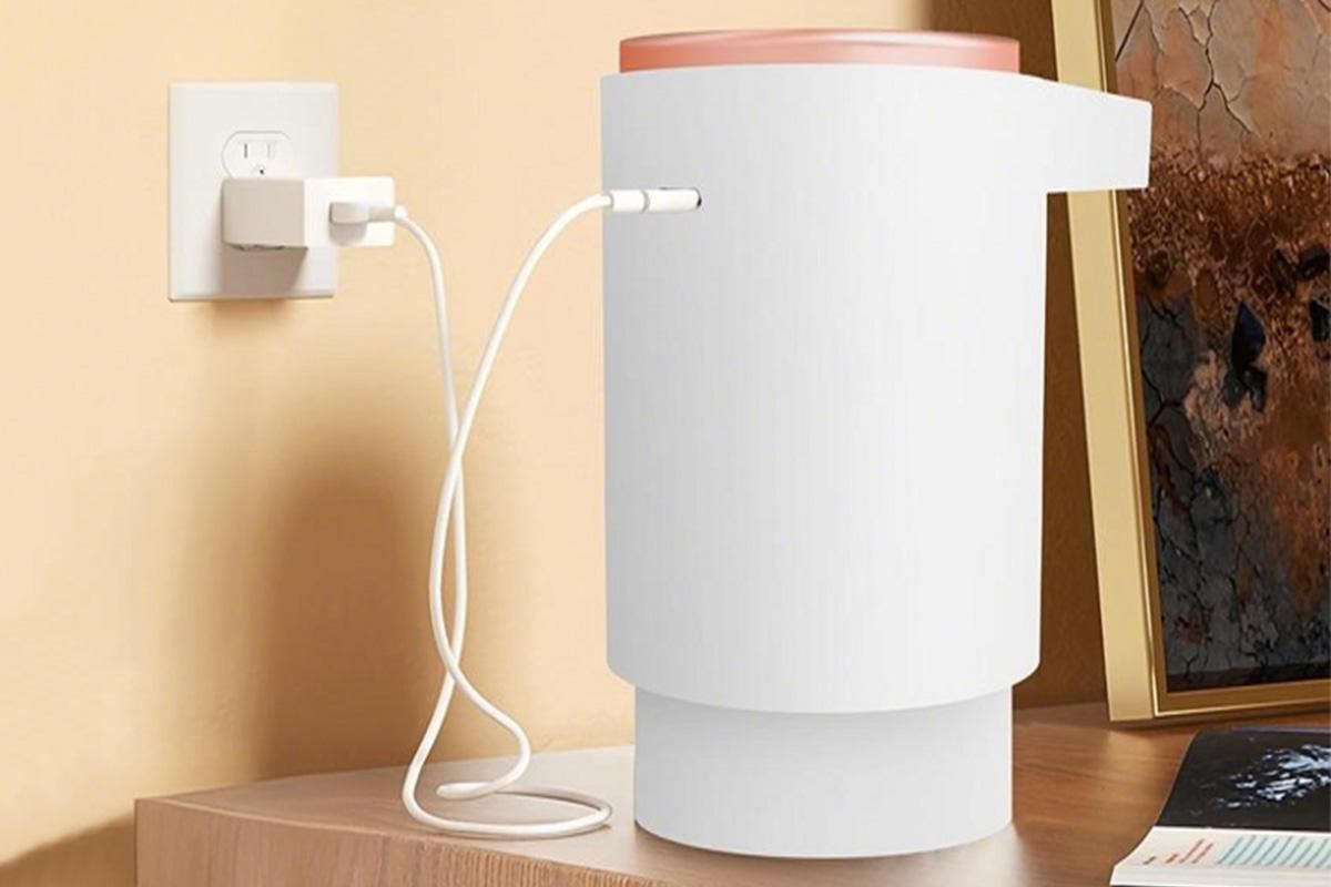 Portable Electric Water Bottle Pump Automatic Dispenser For Home Kitchen Camping - White