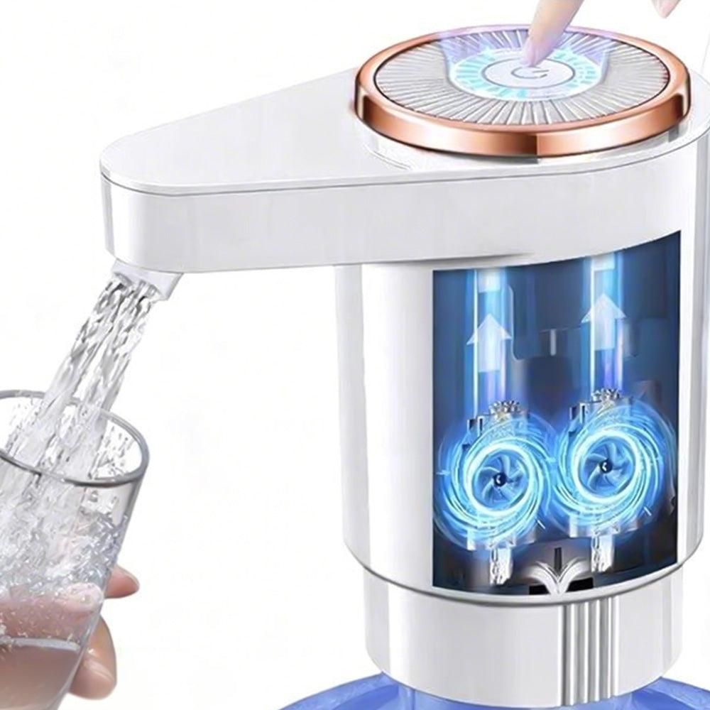 Portable Electric Water Bottle Pump Automatic Dispenser For Home Kitchen Camping - White