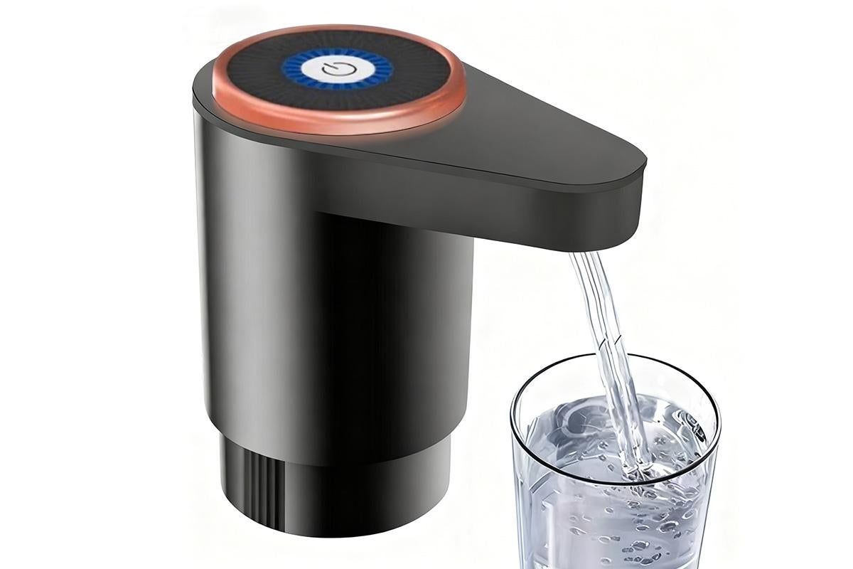 Portable Electric Water Bottle Pump Automatic Dispenser For Home Kitchen Camping - Black