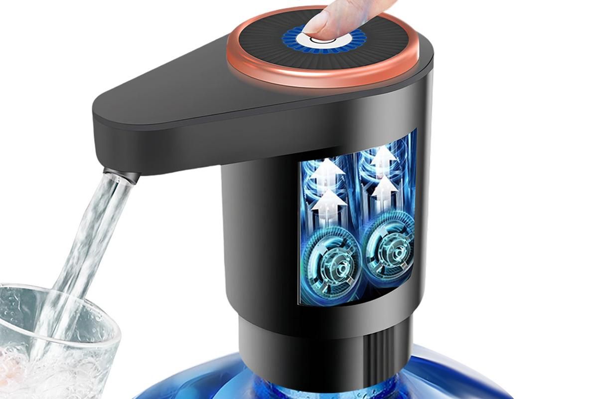 Portable Electric Water Bottle Pump Automatic Dispenser For Home Kitchen Camping - Black