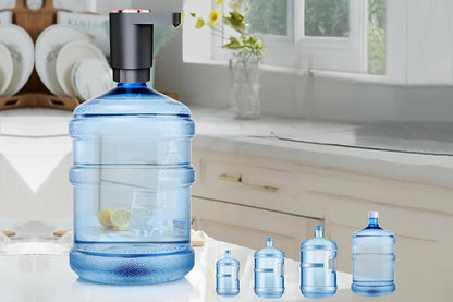 Portable Electric Water Bottle Pump Automatic Dispenser For Home Kitchen Camping - Black