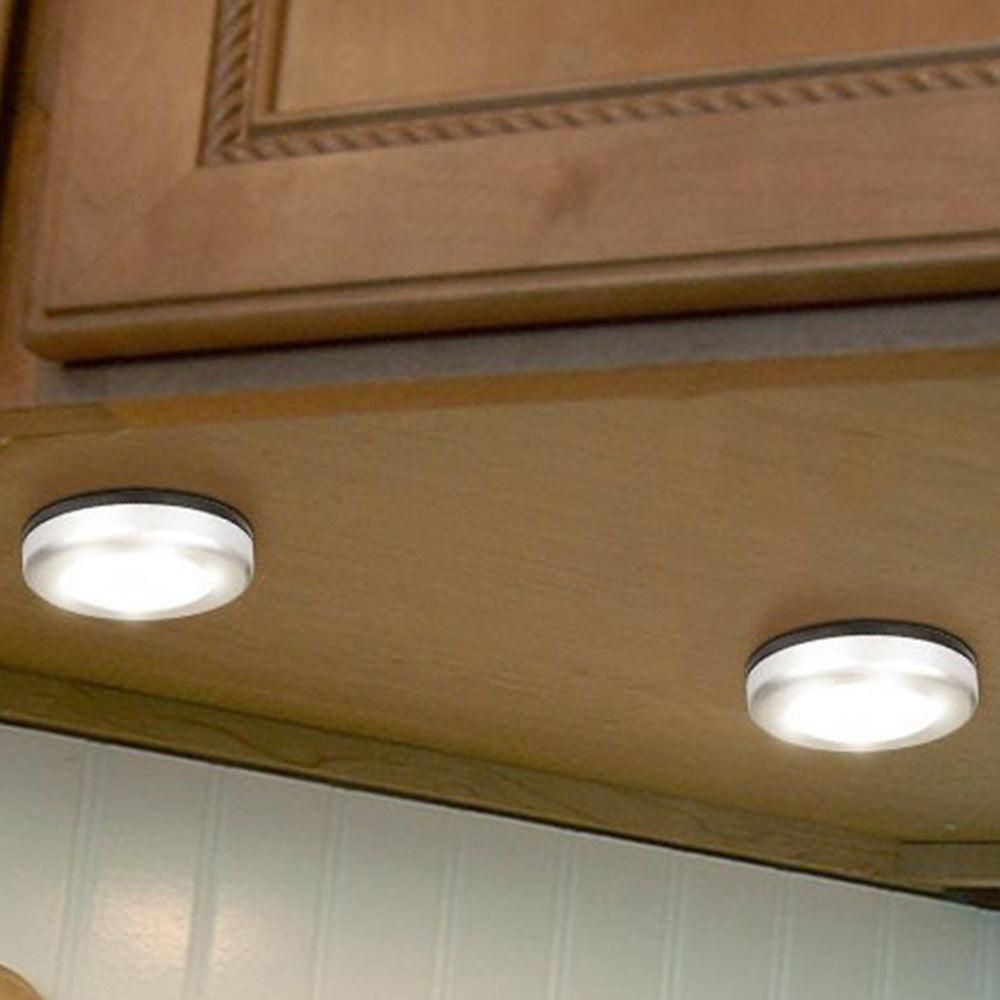 3Pcs Motion Sensor LED Lights Battery Operated Night Lights for Closet Cabinet Hallway Stair White Light